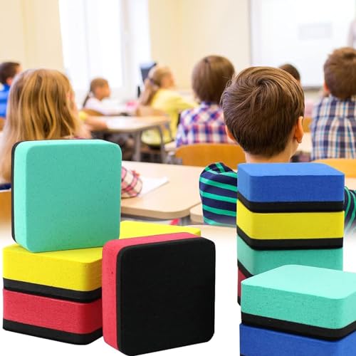 4 Pcs Mini Dry Erase Eraser, Chalkboard Eraser Cleaner, Mini Whiteboard Eraser Bulk for White Board,Square Board Wiper Erase for Students Teachers at School Classroom,Office,Home image 6