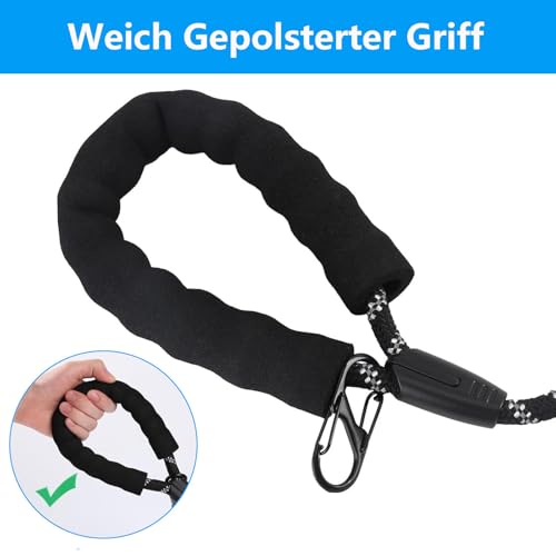 Schleppleine, 5M 10M 20M Schleppleine für Hunde, Robust Hundeleine mit bequemem gepolstertem Griff, Trainingsleine Laufleine für Welpen kleine mittlere große Hunde, Abschließbarer Karabiner (10M)