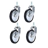 Ruedas de varilla Tornillo de plomo cromado universal de 3 pulgadas, 4 piezas/lote, rueda de comedor, ruedas de PP, carro, ruedas silenciosas, muebles(Universal)