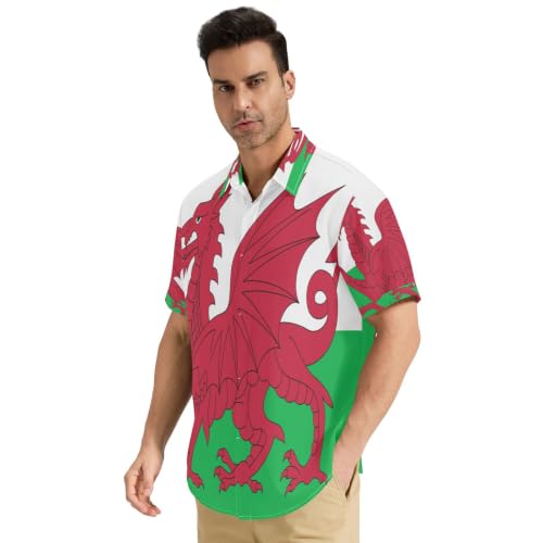Chemises à manches courtes homme GuoChe infroissable Pays de Galles