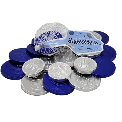 The-Dreidel-Company-Original-Hanukkah-Chocolate-Gelt-Blue-Silver-Coins-in-Mesh-Bags-Made-with-Premium-Belgian-Milk-Chocolate-Gluten-Free-Non-GMO-Kosher-Certified-Dairy-300-Mesh-Bags