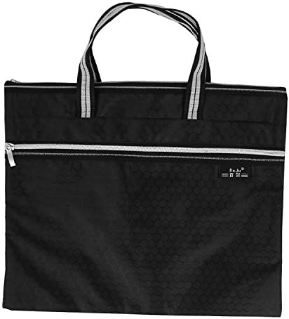 Baju File Handbag Oxford Fabric A4 Paper Folder Document File Zipper Bag Handbag Black