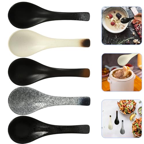 Cuillères à soupe asiatiques en céramique durable - 6