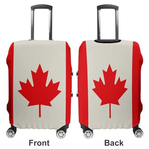 Carry on Luggage Cover Retro Canada Flag Pattern Suitcase Covers for Luggages Tsa Approved Travel Luggage Sleeve Protector Elastic Suitcase Protector Anti-Scratch Washable Fits 19-30 Inch Case -XL3
