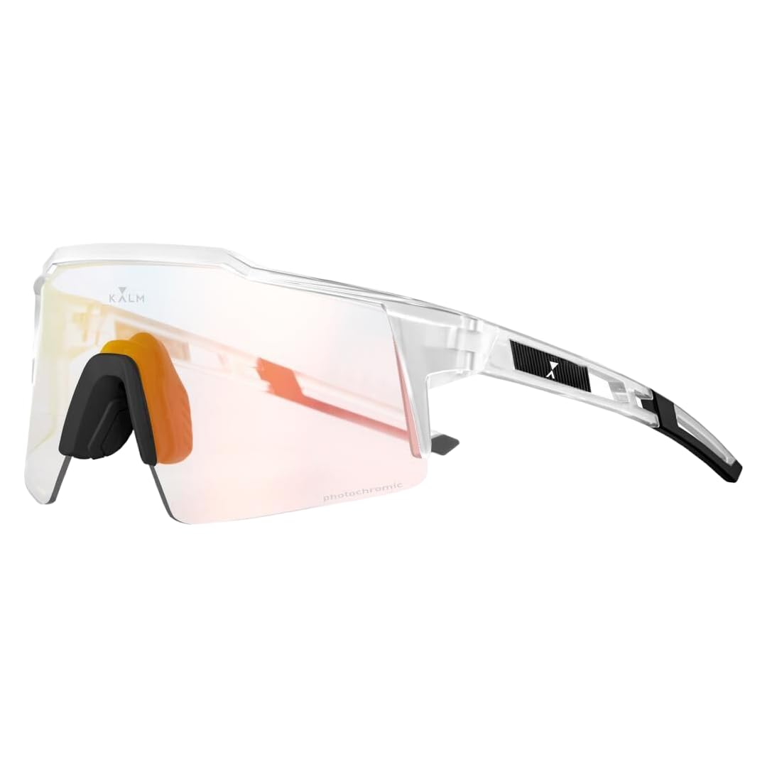 Kalm - Gafas de sol fotocromáticas, gafas de ciclismo, gafas MTB, gafas TR90 para hombres, gafas de ciclismo transparentes, sombras de protección UV