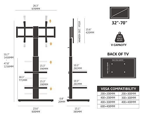 Soporte para TV FITUEYES para 32-70 pulgadas miniatura 3