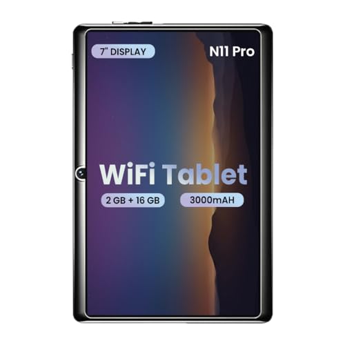 Image of IKALL N11 Pro - Android Wi-Fi Tablet, 2GB RAM, 16GB Storage, Wi-Fi Only | 3000mAh Battery | Dual Camera | Compact & Lightweight Tablet for Entertainment & Learning (Black)