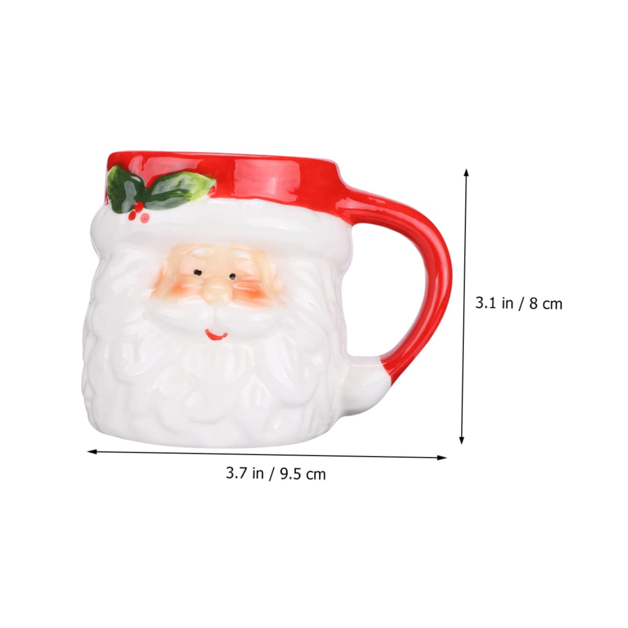 Taza De Cerámica Papá Noel Creativa Navideña, Capacidad Estándar, Diseño Multicolor, Apta Para Café y Té, Adecuado Para Decorar y Regalar Navidad