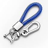 Tukellen for Leather Weave Keychain Suit for car Keychain Keyring Present for Man and Woman，Durable