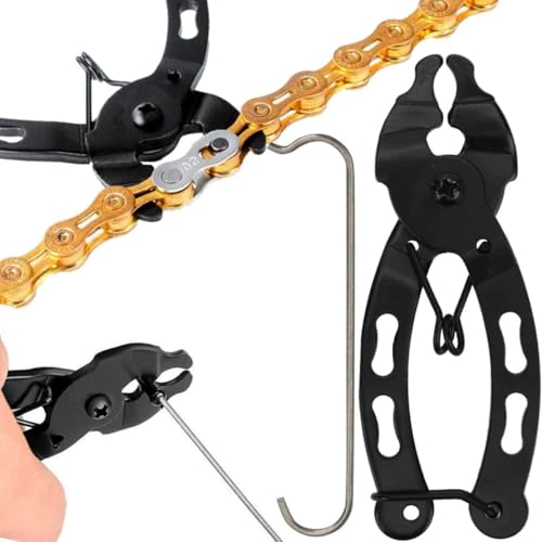 PARENCE.- Pince démontage maillon Rapide chaîne vélo + Crochet Maintien chaîne – Outil démontage et Installation maillon Rapide – Compatible...