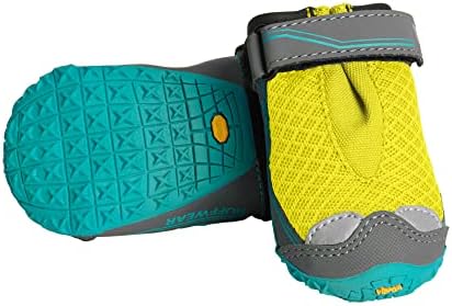 RUFFWEAR, Grip Trex Dog Boots, Outdoor Booties with Rubber Soles for Hiking and Running, Lichen Green, 1.50"