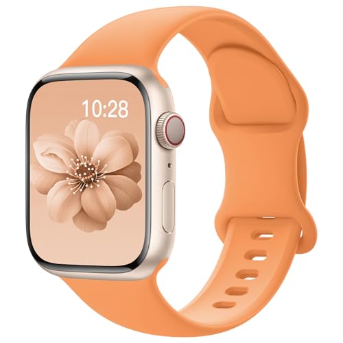 Image of Sport Silicone Band Compatible with Apple Watch Bands 40mm 38mm 41mm 44mm 45mm 42mm 49mm Women Men,Soft Wristband Waterproof Replacement Sport Strap for iWatch Bands Series 9 8 7 6 5 4 3 2 1 SE Ultra