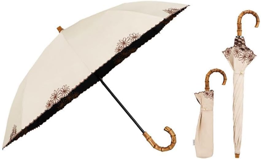 COKAGE+ ジャンプ式2段折りたたみ傘 ホワイト COKAGE+ ジャンプ式2段