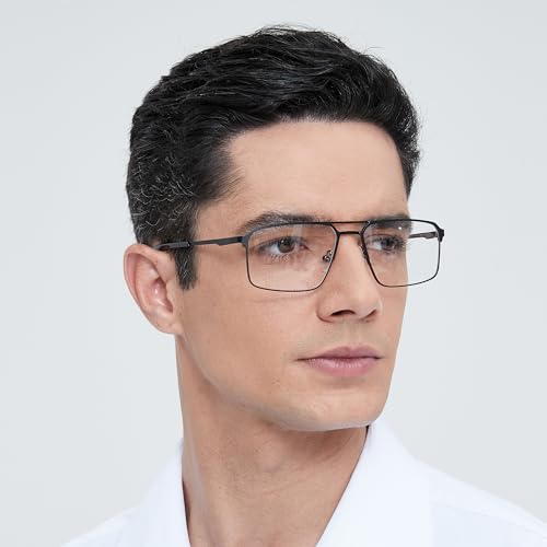 Image of JF1801 Men's Eyewear Frames Square Prescription Glasses for Men 58 mm