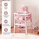 ROBUD Puppenstuhl aus Holz – Hochstuhl für Puppen mit Sicherheitsgurt, Teller & Zubehör – Puppenmöbel zum Rollenspiel für Kinder ab 3 Jahren