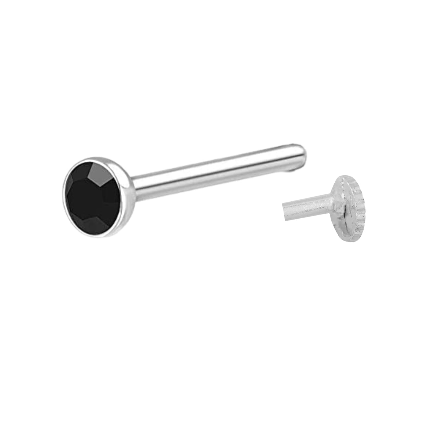 DARSHRAJ Silver Nose Pin | Silver Nose Pin | Silver Zircon Nose Pin | Silver Black Nose Pin | Silver Nose Pin For Girls | Nose Pin For Woman | Silver | Silver Studd | (B08JV96PJG) Amazon Price History, Amazon Price Tracker