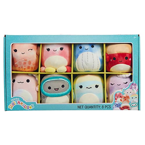Squishmallows mini peluche lot de 8 créatures marines texturées ultra-douces