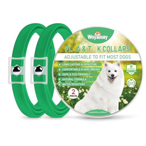 32 Meses De Protección Collar Antiparasitario Perros, Collar Antipulgas Perros, Efectivo para El Control De Parásitos, Protección Duradera contra Pulgas Y Garrapatas, Verde