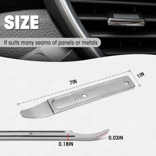 Image of SDSNTE 4140 Steel Pry Bar Automotive Panel Removal Tool, 2 Packs | For Auto Trim, Interior & Exterior Parts, Door Panel & Window Screen Removal, Versatile Tool