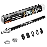 NICEDACK Steckachse M12 x 1,0-160-172 mm mit Adapter für Fahrradanhänger Kupplung, Kompatibel mit 142-148 Naben Größe, Einstellbare Schaftlänge