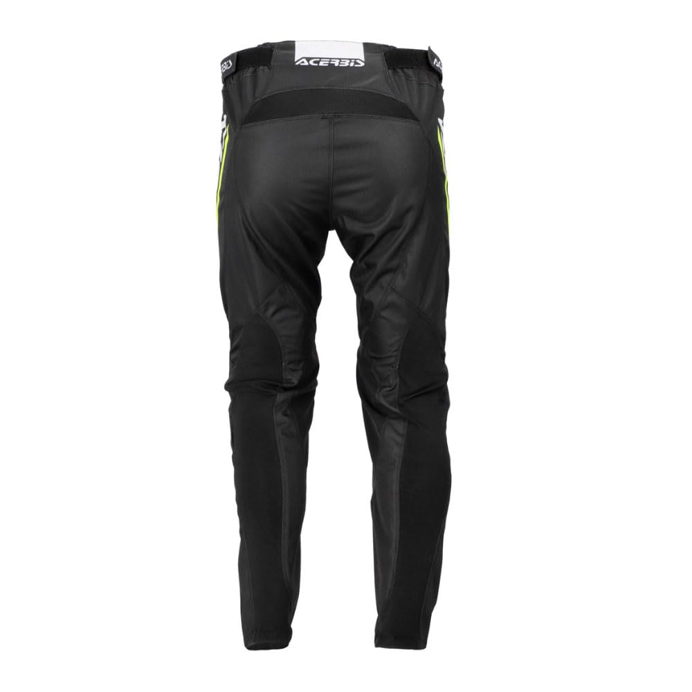 Acerbis MX Linear Lugo Mono Pantaloni da motocross, nero/bianco/giallo, 32