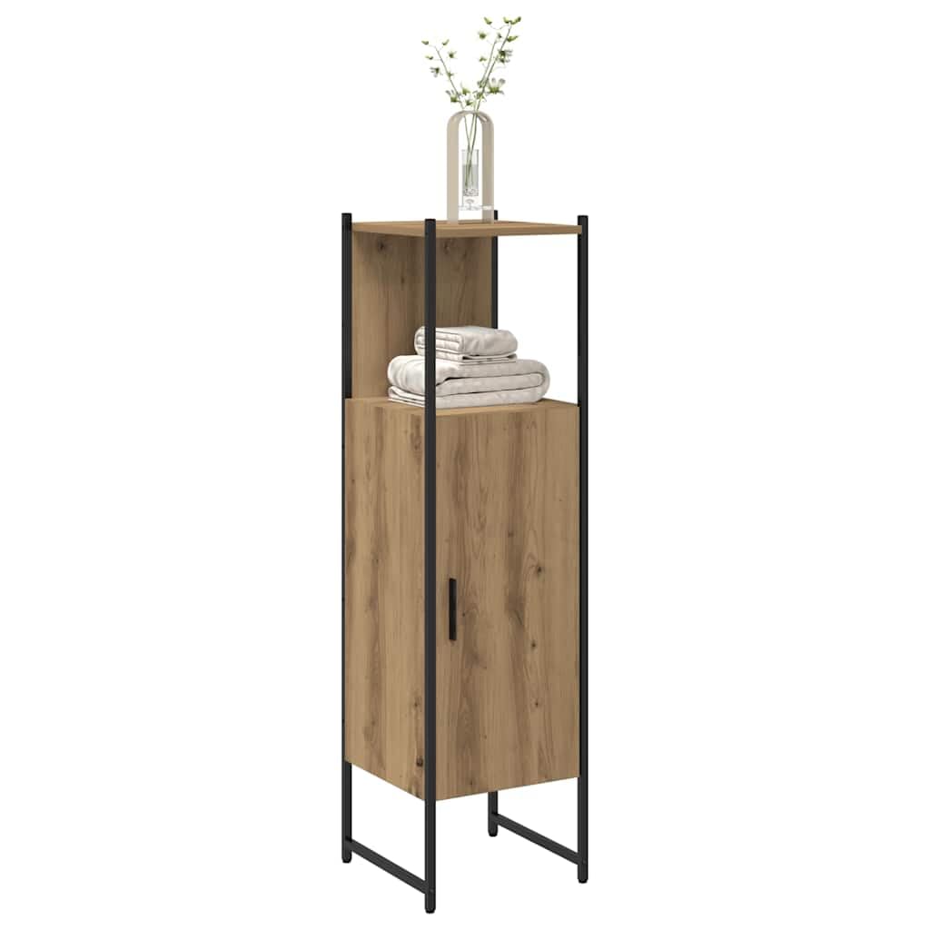 Armario de Baño con Estructura Robusta y Diseño Ahorrador de Espacio para Almacenamiento de Artículos de Tocador y Productos de Higiene Personal