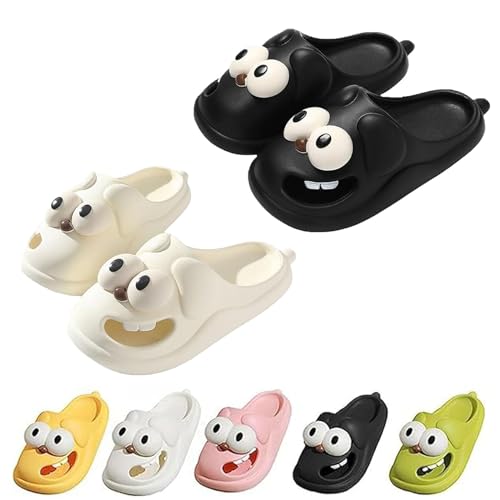 Tongue Kiss Slippers, Cute Funny 3d Big Eye Dog Slipper Fun Cartoon Package Head Eva Slippers