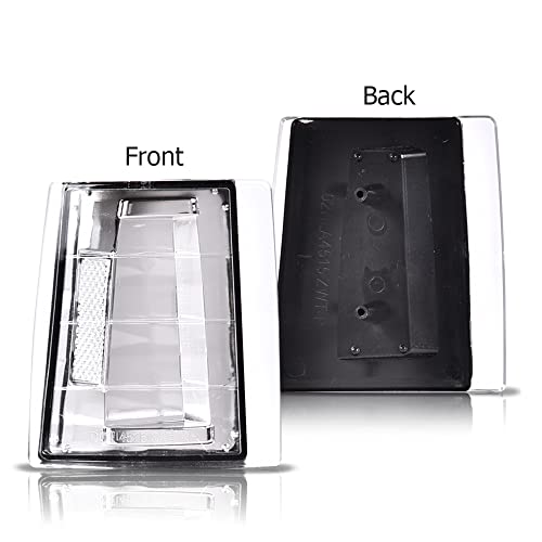 Pit66 Corner Signal Side Marker Lamps, Compatible With 94-99 Chevy C/K 1500 2500 3500 Suburban/95-99 Chevy Tahoe/94 Chevy Full Size Blazer Clear Lens Chrome Housing Clear Reflector #TOP3