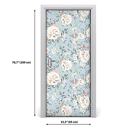 Fondo de pantalla autoadhesivo impermeable lavable para puertas de hogar 4