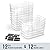 12 PACK Multi-Use Clear Plastic Storage Bins for Organizing w/ Labels - Home, Kitchen, Bathroom, Office, Pantry Cabinet Shelf Organizer Bins - SOHO Collection, RV, Fridge Organization Containers