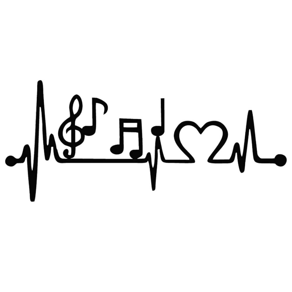 JILIP Heart Music Metal Wall Sculpture, Metal Music Notes Wall Art, Music Note Wall Decor, Music Theme Vintage Hanging Wall Sign Decorations (Size : 9.8IN/25cm)