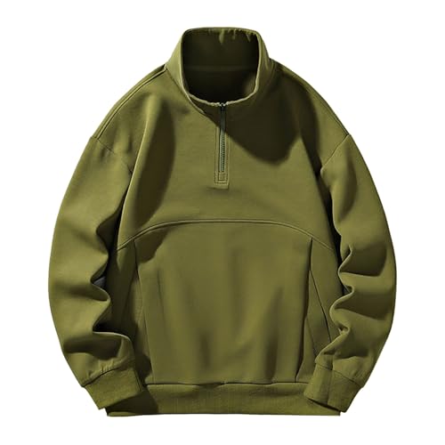 Sweat homme col V en maille tricotée style militaire plaid taille XXL