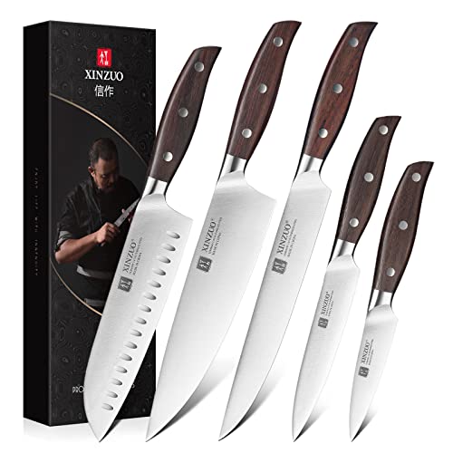 XINZUO Kitchen Knife Set, Professional Chef Knife Set with German...