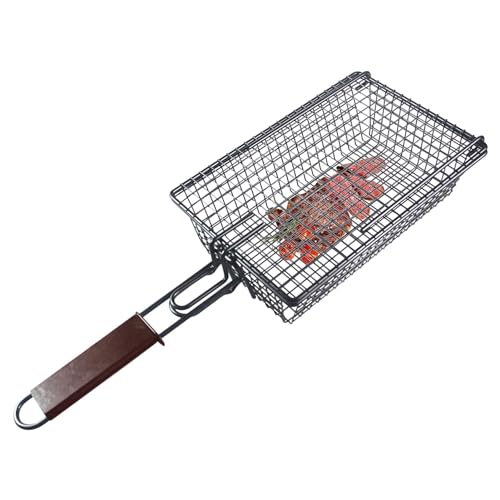 Bbq - Barbacoa portátil para barbacoa de acero inoxidable con asa plegable