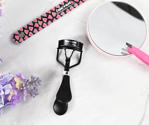 Beter - Wimpernzange mit automatischem Rücklauf, mit Silikonpolstern, professioneller Wimpernformer, langlebiger Stahl, Augen-Make-up