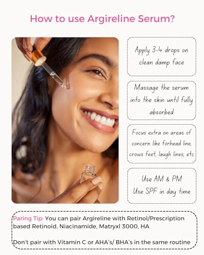 Image of Argireline 10% Peptide Serum - Anti aging peptide serum for wrinkles & fine-lines | Reduces signs of aging | Anti wrinkle | Molecule 53 | 30ml