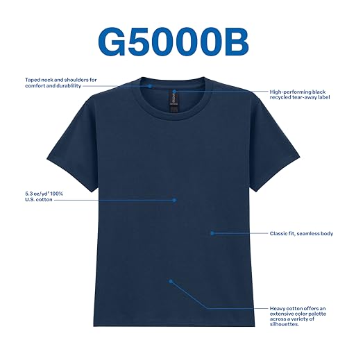 gildan youth heavy cotton t-shirt style g5000b 2-pack