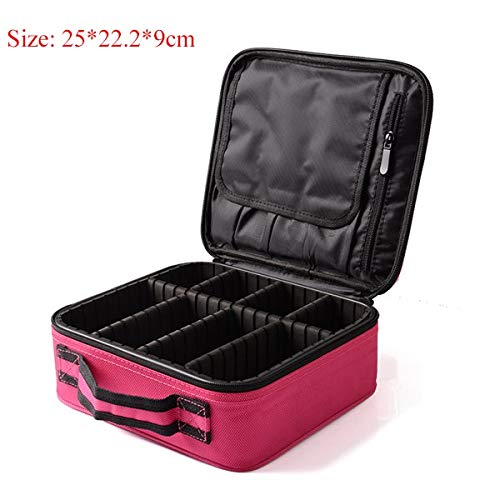Preisvergleich Produktbild Multifunktions Frauen Cosmetic Bag Professional Beauty-Bürsten-Verfassungs-Beutel-Ka... wasserdicht bildet Organisator-Speicher-Taschen Reise Notwendige Koffer ( Color : Hard grid pink )