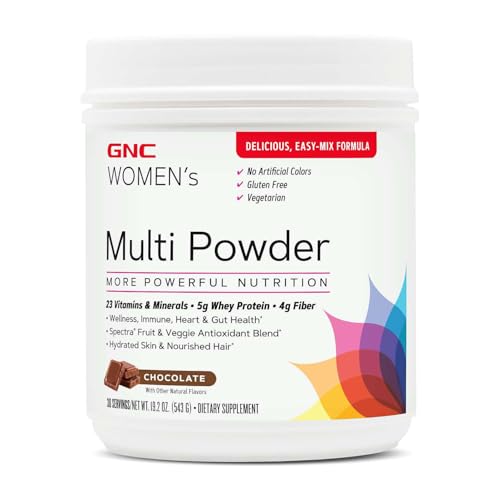 GNC Women's Multi Powder - Chocolate | Supports Overall Wellness, Heart Health, Energy Production | 30 Servings