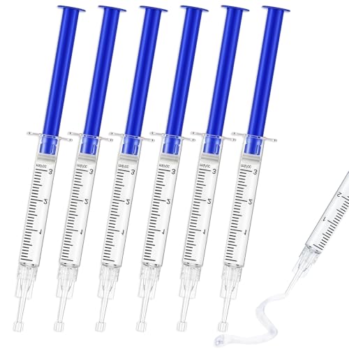 6PCS 3ML Teeth Whitening Gel Refills for Sensitive Teeth Premium Stain Removal Gel Compatible with LED Light and Tray Gentle Formula for TeethCare