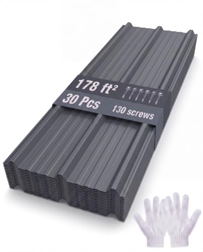 Image of GarveeLife Ribbed Metal Roofing Panels, 178 Ft