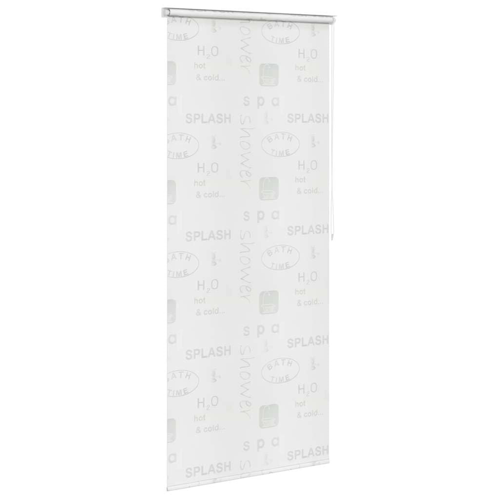 Mangloder Cortina de ducha enrollable 80 x 240 cm, PEVA impermeable y de secado rápido, con piezas de aluminio, cordón de tracción a la izquierda o derecha, protección contra salpicaduras para baño y