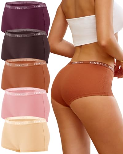 Image of Cotton Boyshort Underwear for Women Boxer Briefs Ladies BoyShorts Panties