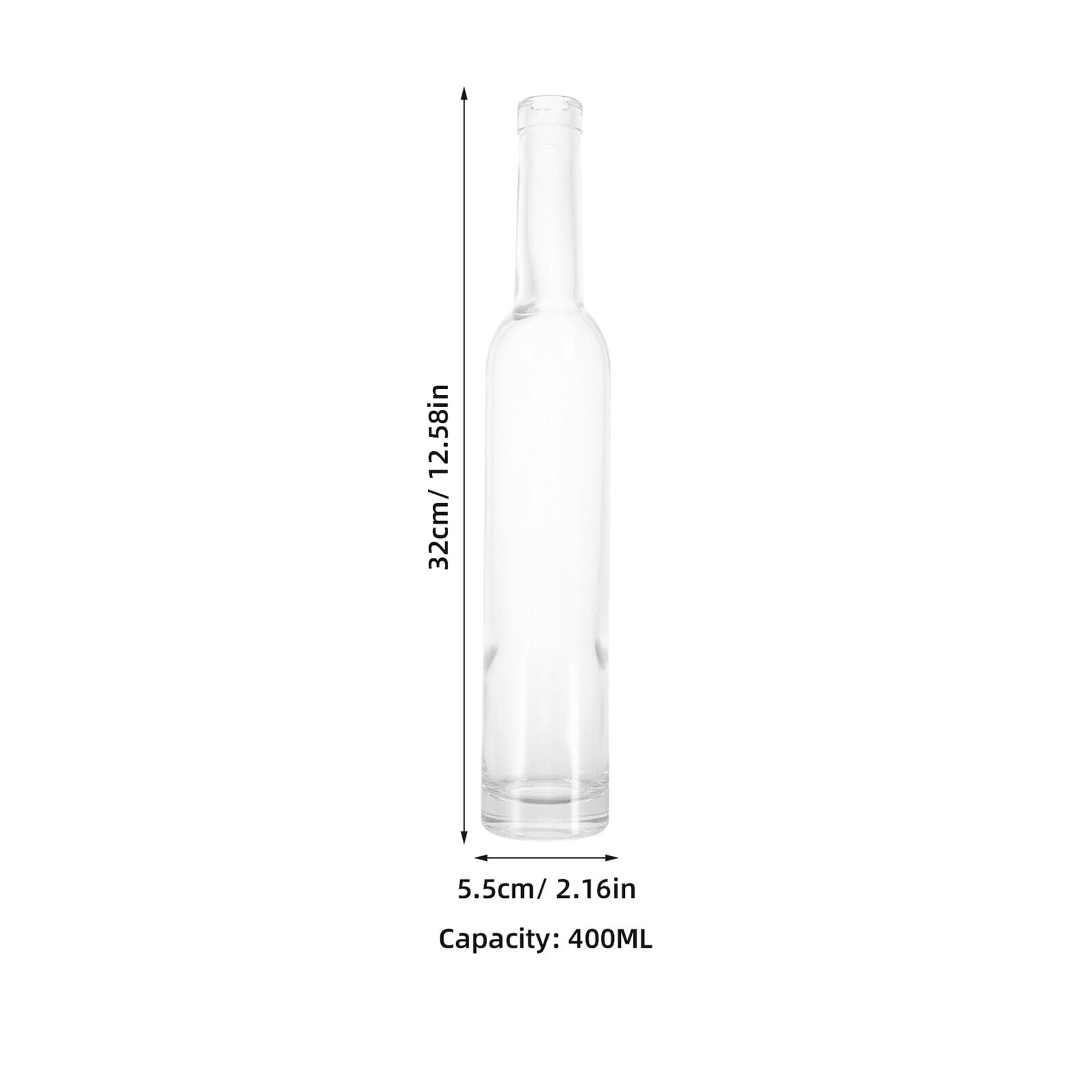 MAGICLULU Set 2 Flaconi di Profumo in Vetro Trasparente 400 Ml Ricaricabili per Accessori Casa e Viaggio Bottiglie Vuote Porta Profumo per Espositori e Diffusori Cosmetici