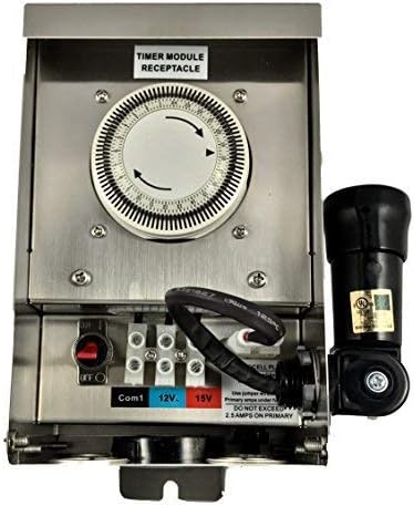 LUMiON Outdoor Lighting SST-75-TP Stainless Steel Transformer 75 Watt with Integrated Mechanical Timer and Modular Photocell