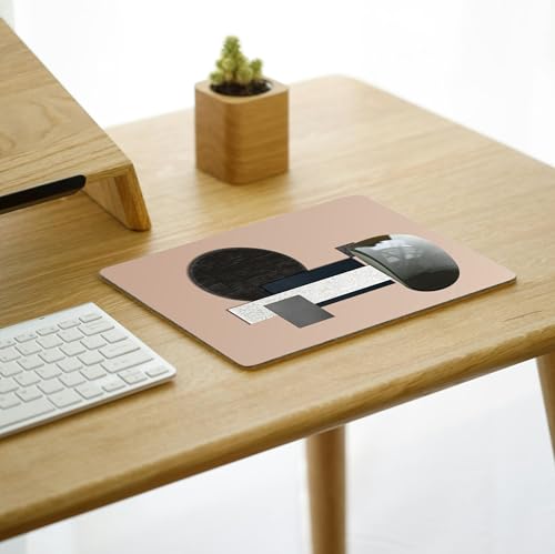 Image of Abstract Geometric Mouse Pad 9 x 7.5 Inch, 3mm Thick Non-Slip Rubber Base Mouse Pad, Modern Minimalist Design for Office, Home & Laptop Use