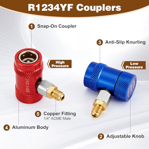 Kit adaptador WADEO R1234yf para carga refrigerante miniatura 2
