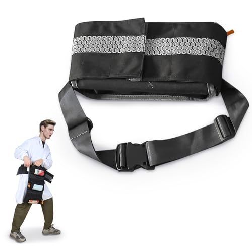 Ehucon空式救急用ウエストバッグ MOLLE対応メディカルポーチ(ベルト付き) - 3点システムEMSファニーパック、キャンプ・ハイキング・旅行用IFAKメディカルバッグ(ブラック)