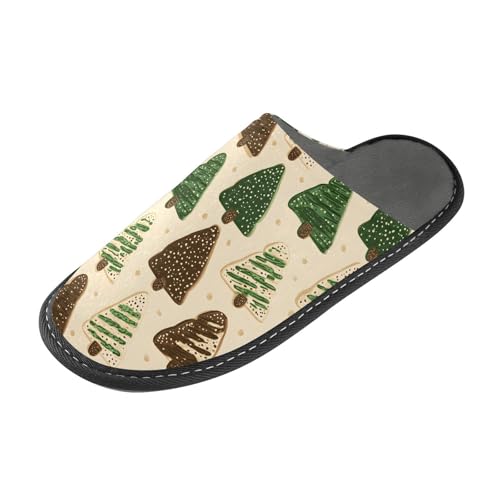 Slippers for Women Christmas Tree Polka Dots Pattern Soft Winter Warm Shoes Indoor Outdoor Non-Slip House Travel Slippers2