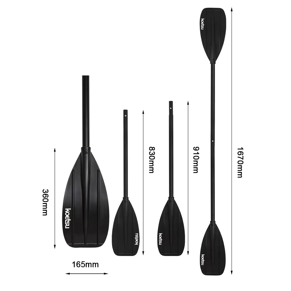 Irfora Paddle in gomma rimovibile,Bambini in lega di alluminio per barche rafting kayak paddle barche da pesca ispessite paletta a mano rimovibile in gomma accessori per barche